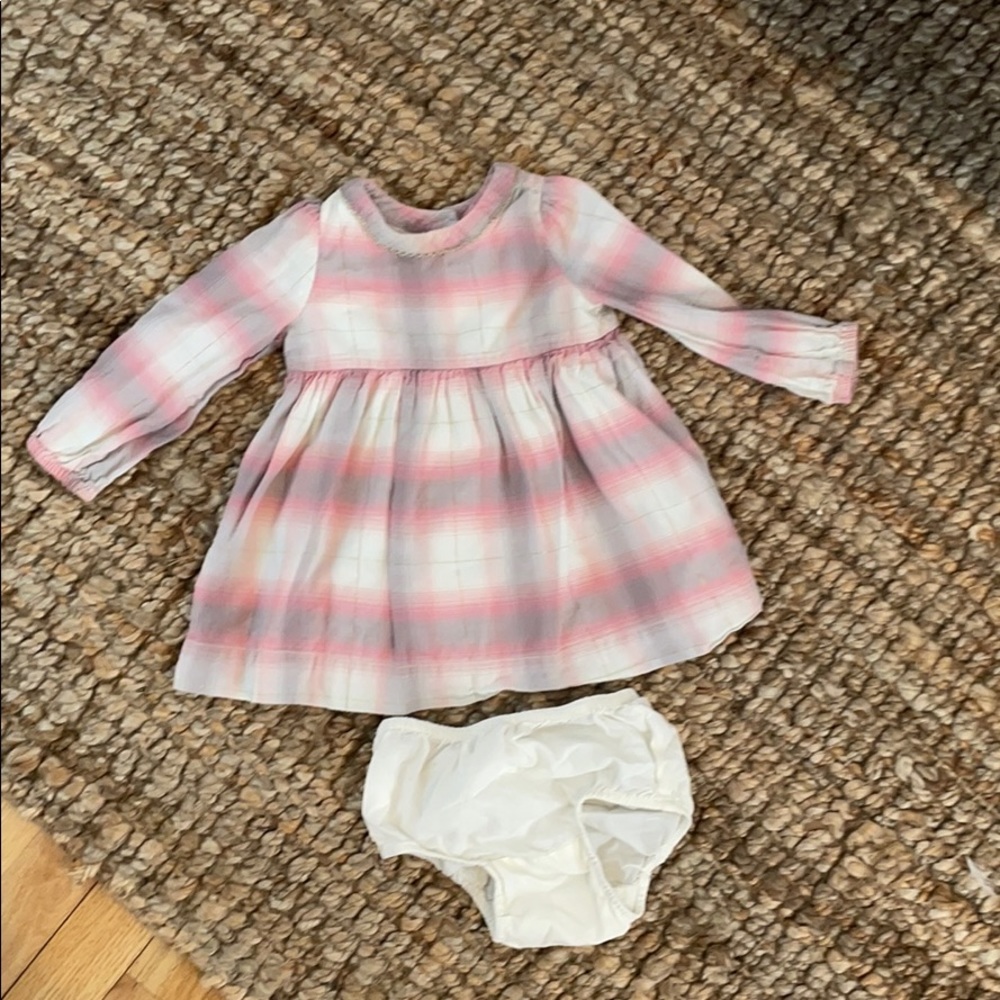 Baby gap girls plaid flannel dress 12-18 months